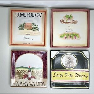 Set of 4 new in box appetizer plates.